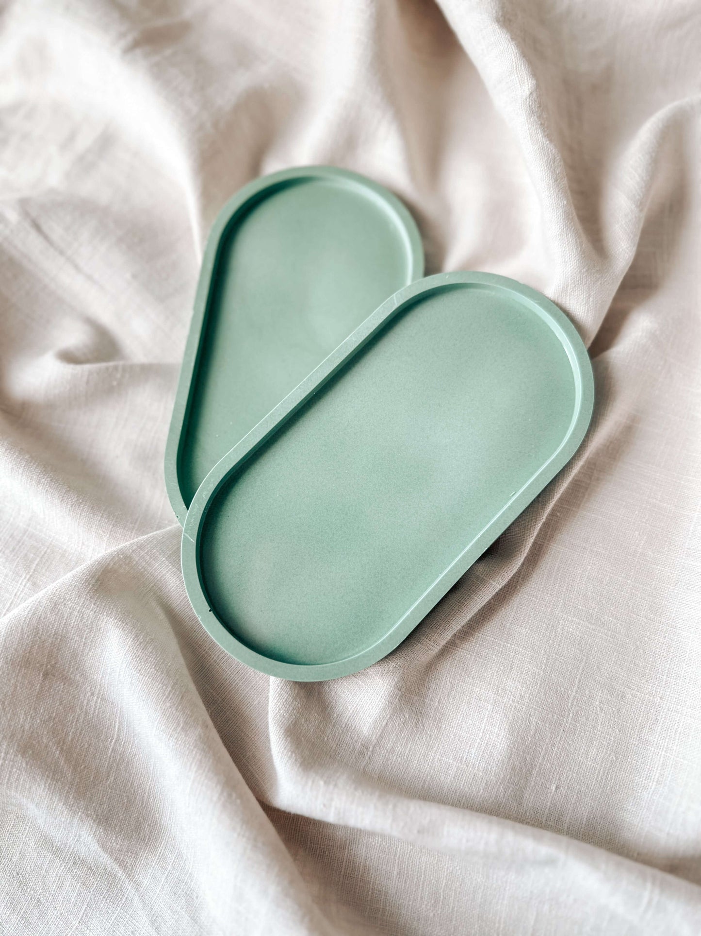 Base Decorativa Oval | Verde Sálvia