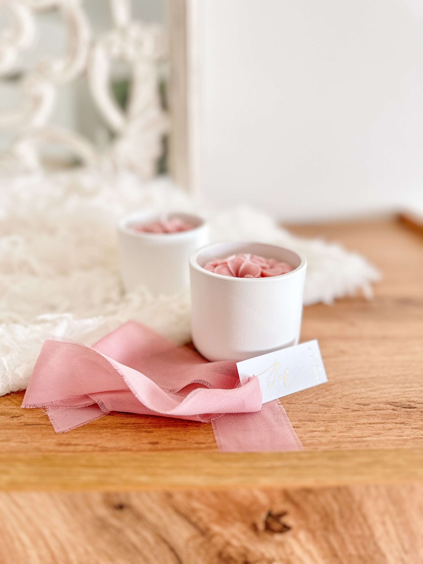 Vela Hortênsia Rosa | Lembrança de Casamento, Batizado e Eventos | A partir de 8,93€