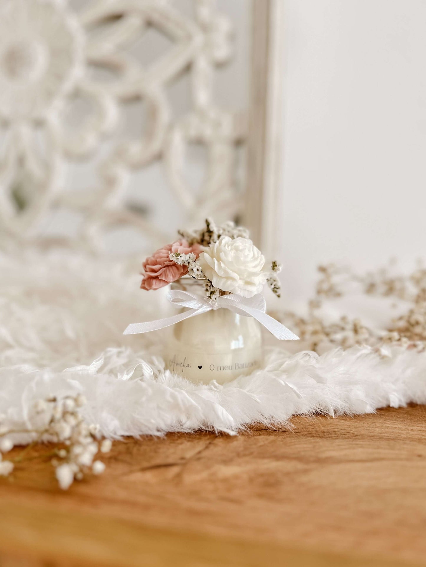 Vela Arranjo de Flores | Lembrança de Casamento, Batizado e Eventos | A partir de 7.42€