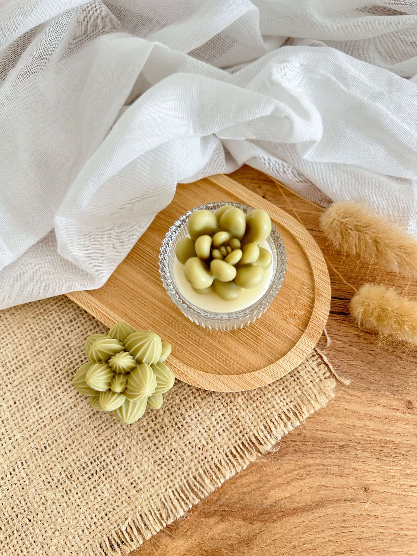 Mini Vela Suporte de Vidro | Cactos | Lembrança de Casamento, Batizado e Eventos | A partir de 2,62€