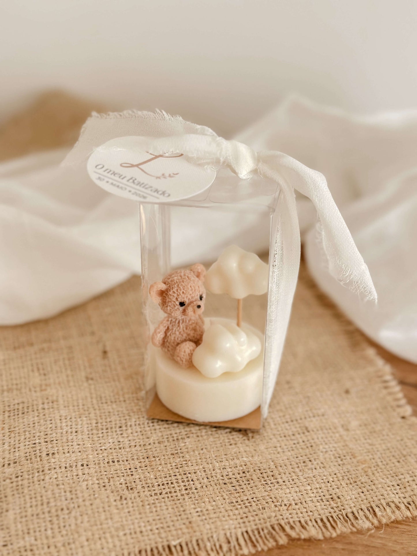 Mini Vela Ursinho e Nuvens | Lembrança de Batizado ou Baby Shower | A partir de 3,38€