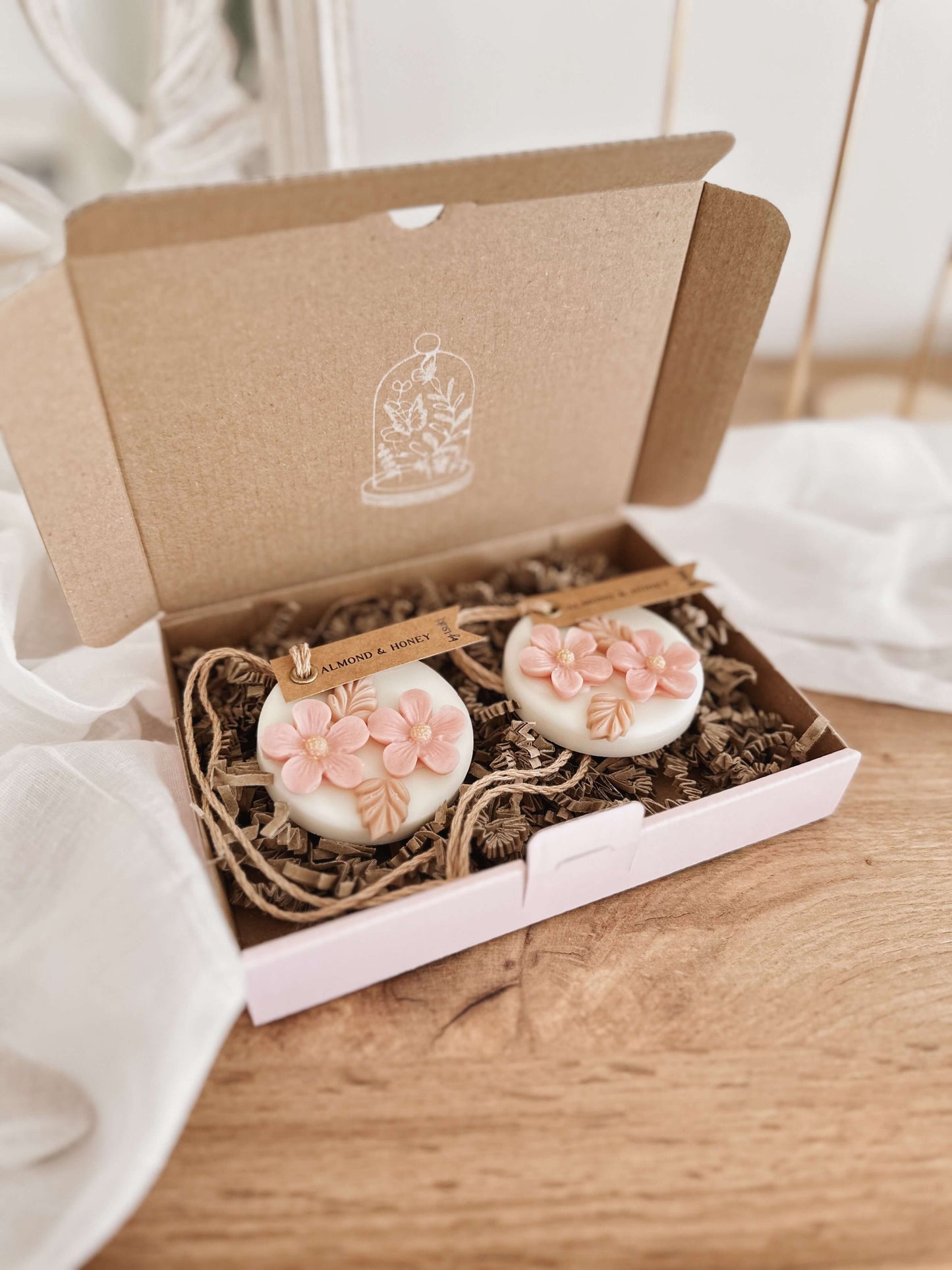 Set de 2 Pendentes de Cera Perfumada | Almond & Honey