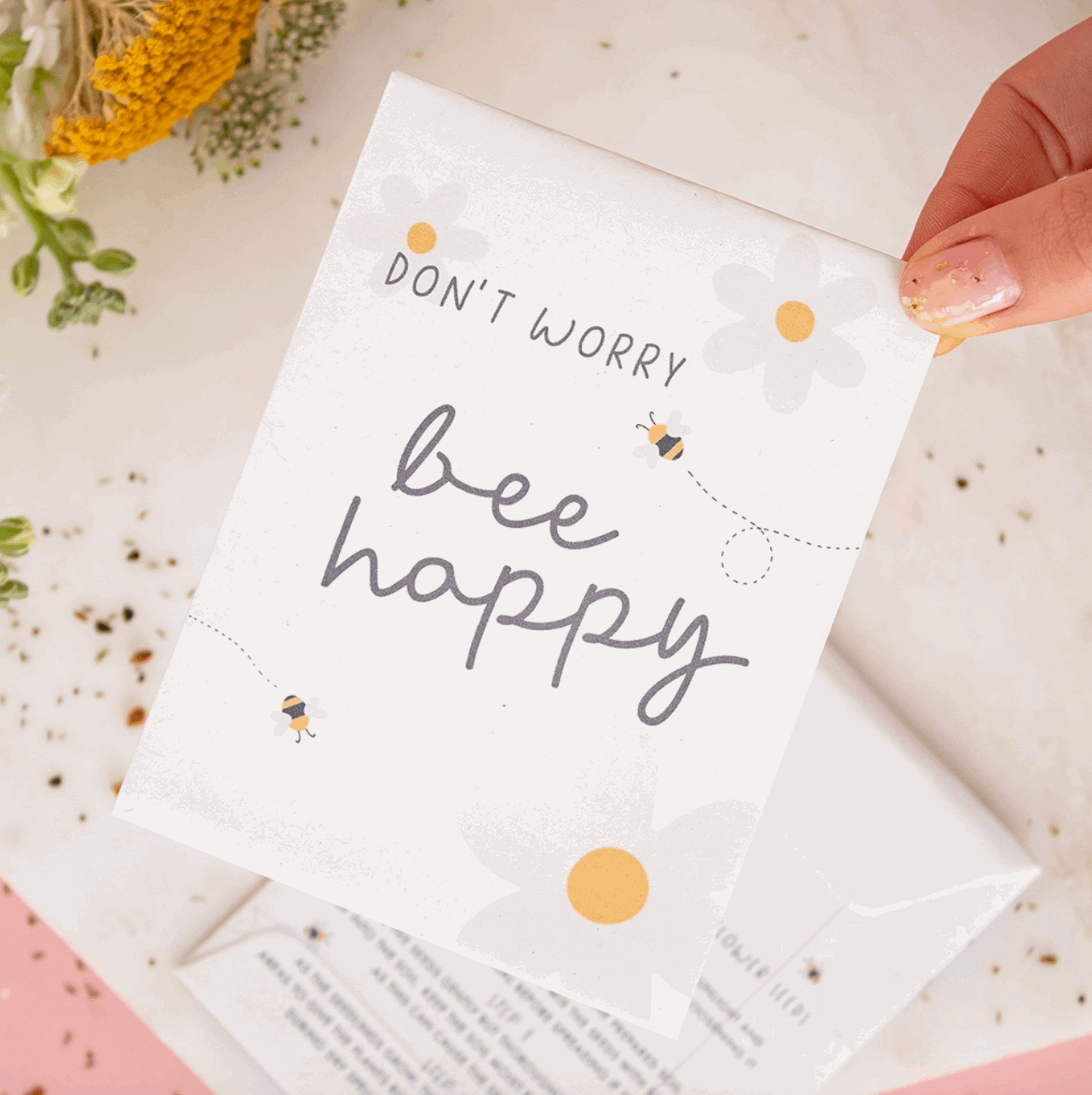 Postal Sementes Flores Silvestres | Bee Happy