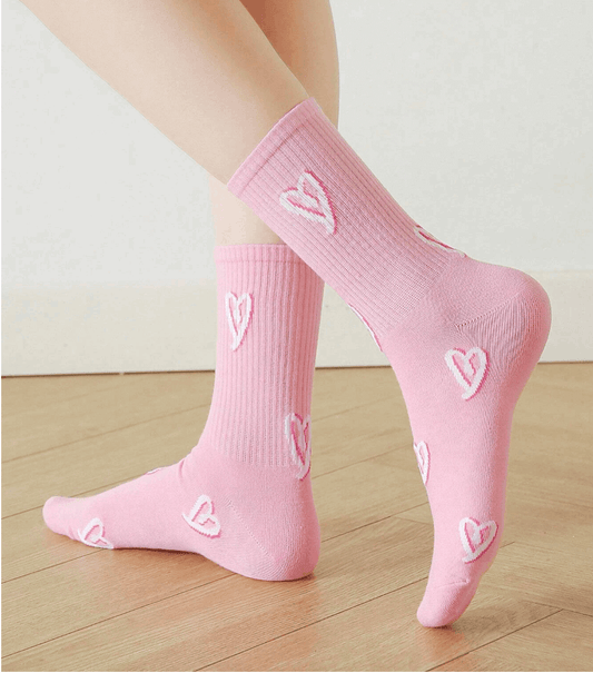 Meias Rosa Corações