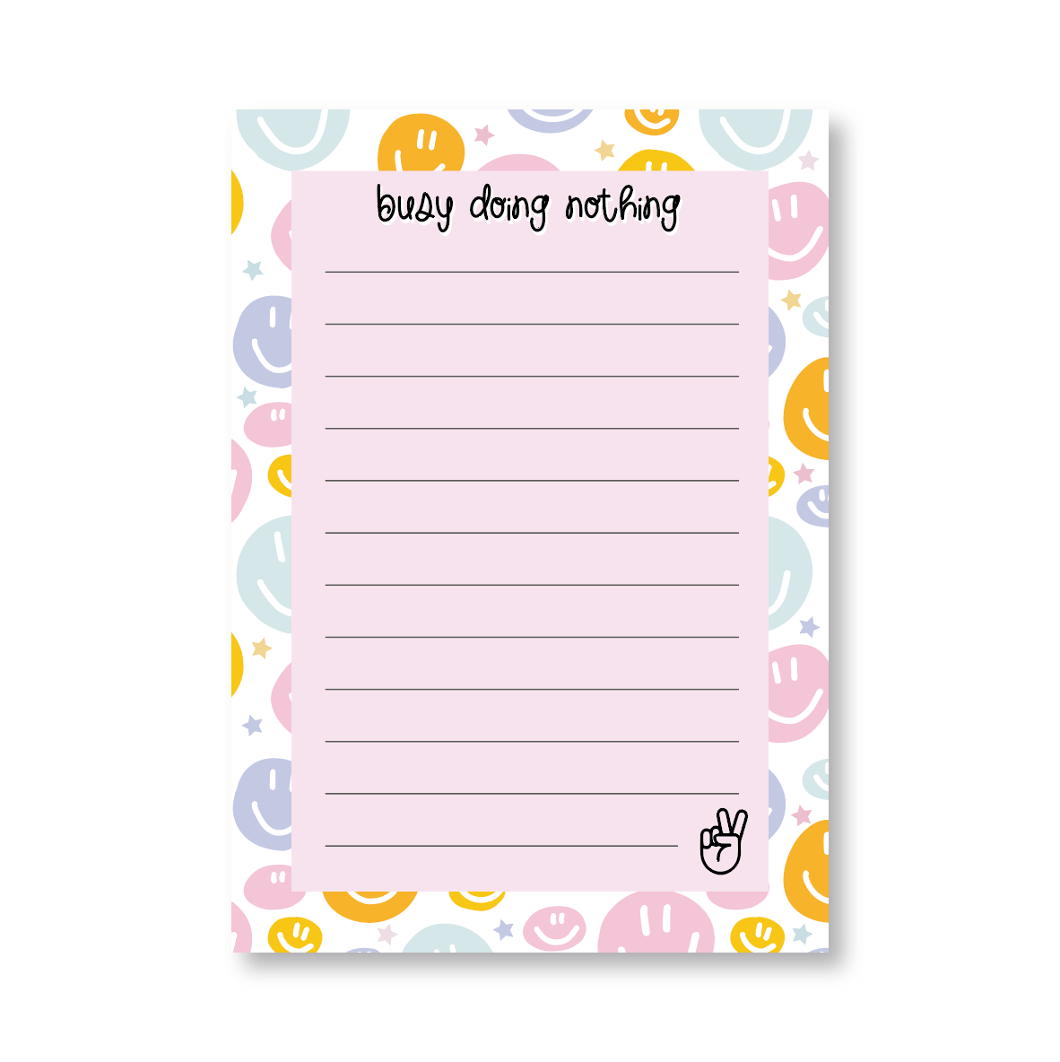 Bloco Notas Smiles "Busy doing nothing"