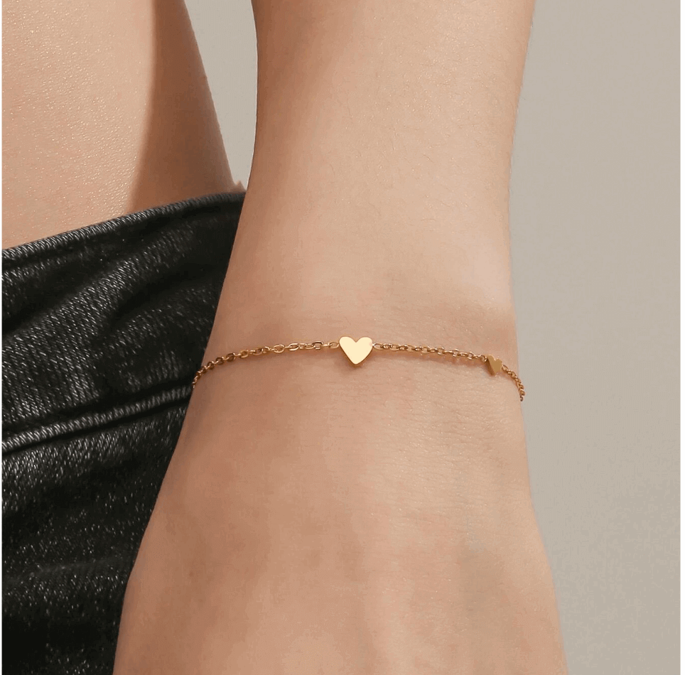 Pulseira Corações | Aço inóxidável