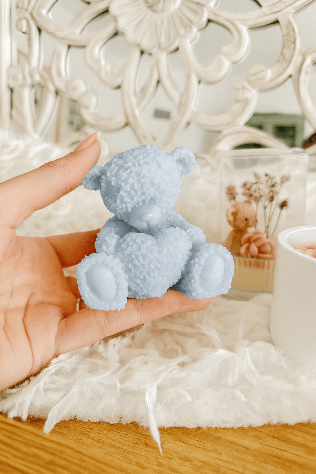 Vela Aromática Ursinho Branco |  Lembrança de Batizado, Comunhões e Eventos | A partir de 4,43€