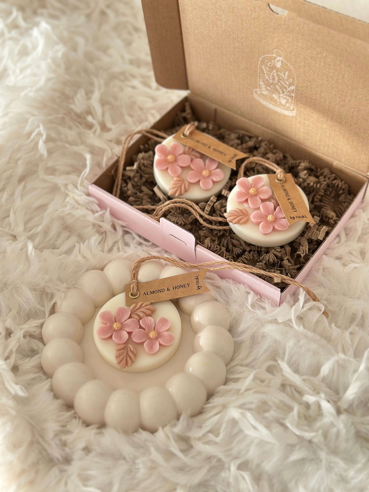 Set de 2 Pendentes de Cera Perfumada | Almond & Honey