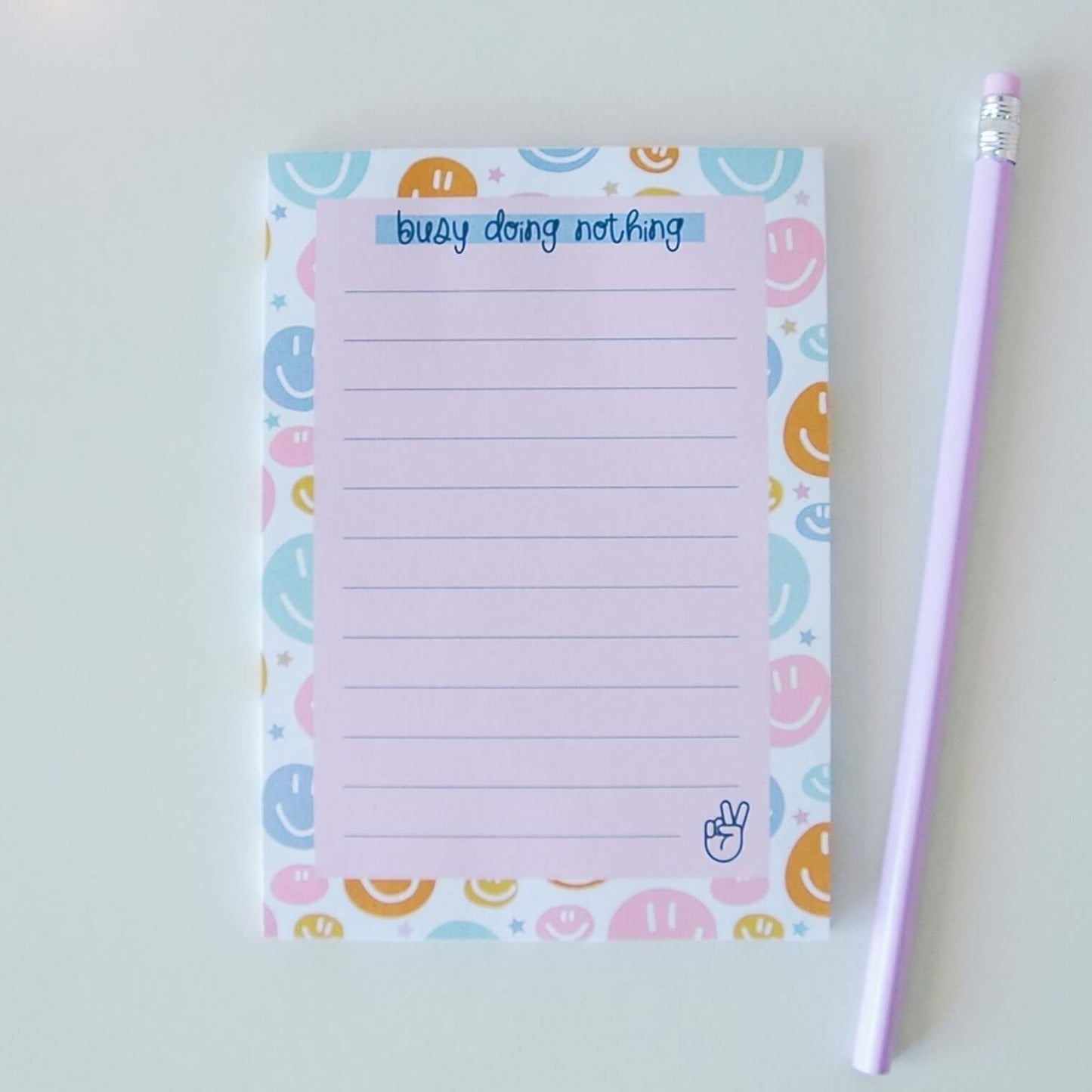 Bloco Notas Smiles "Busy doing nothing"