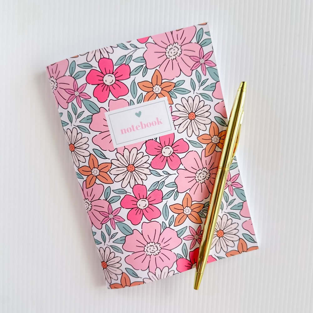 bloco de notas wildflower para gift box personalizada