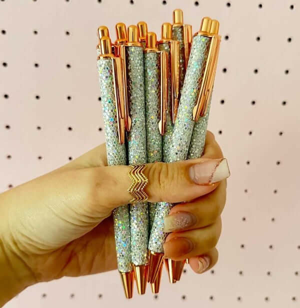 Caneta Glitter Prateado