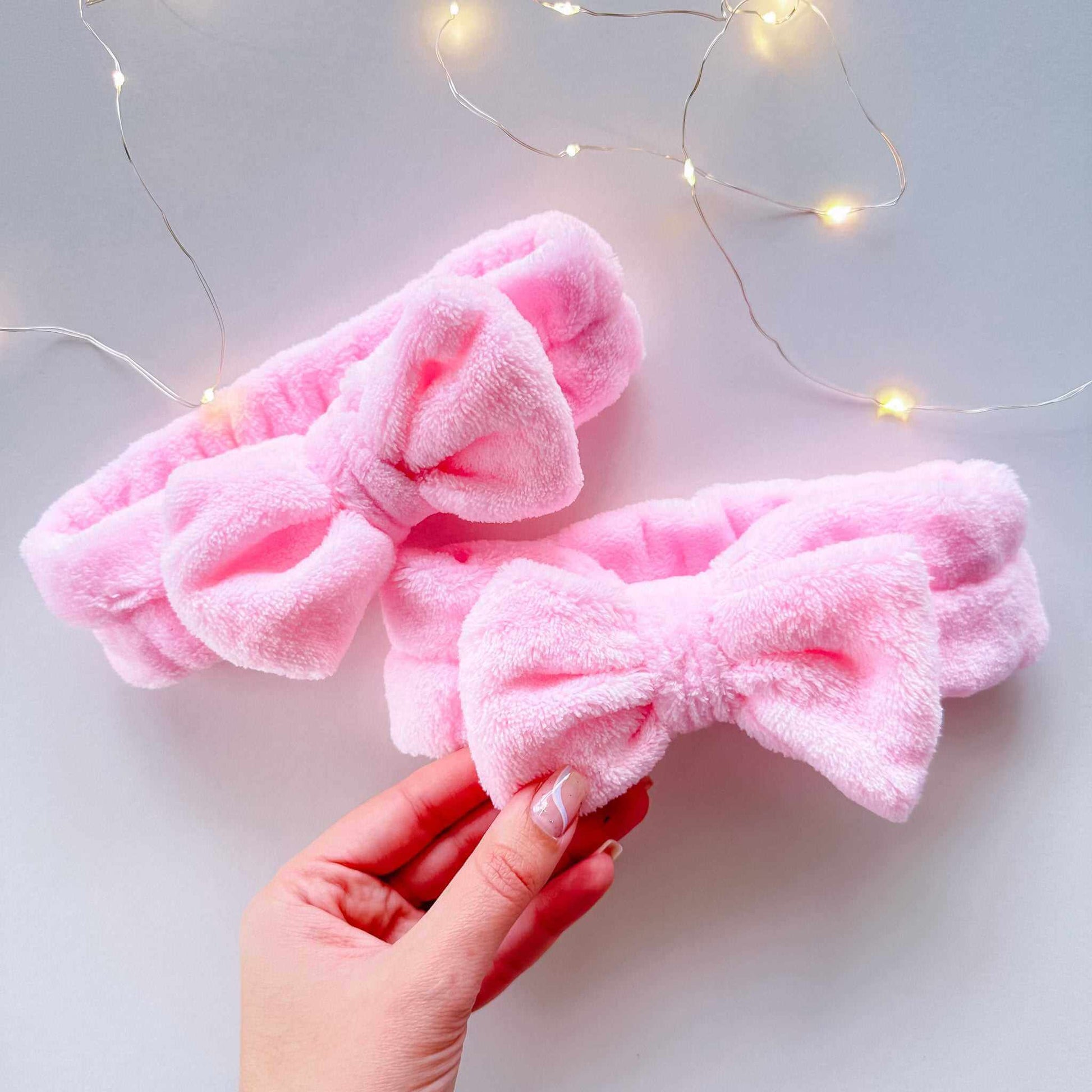 Fita de Cabelo Laço em Rosa