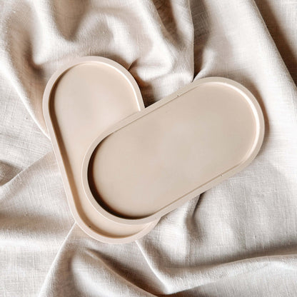 Base Decorativa Oval | Bege Liso