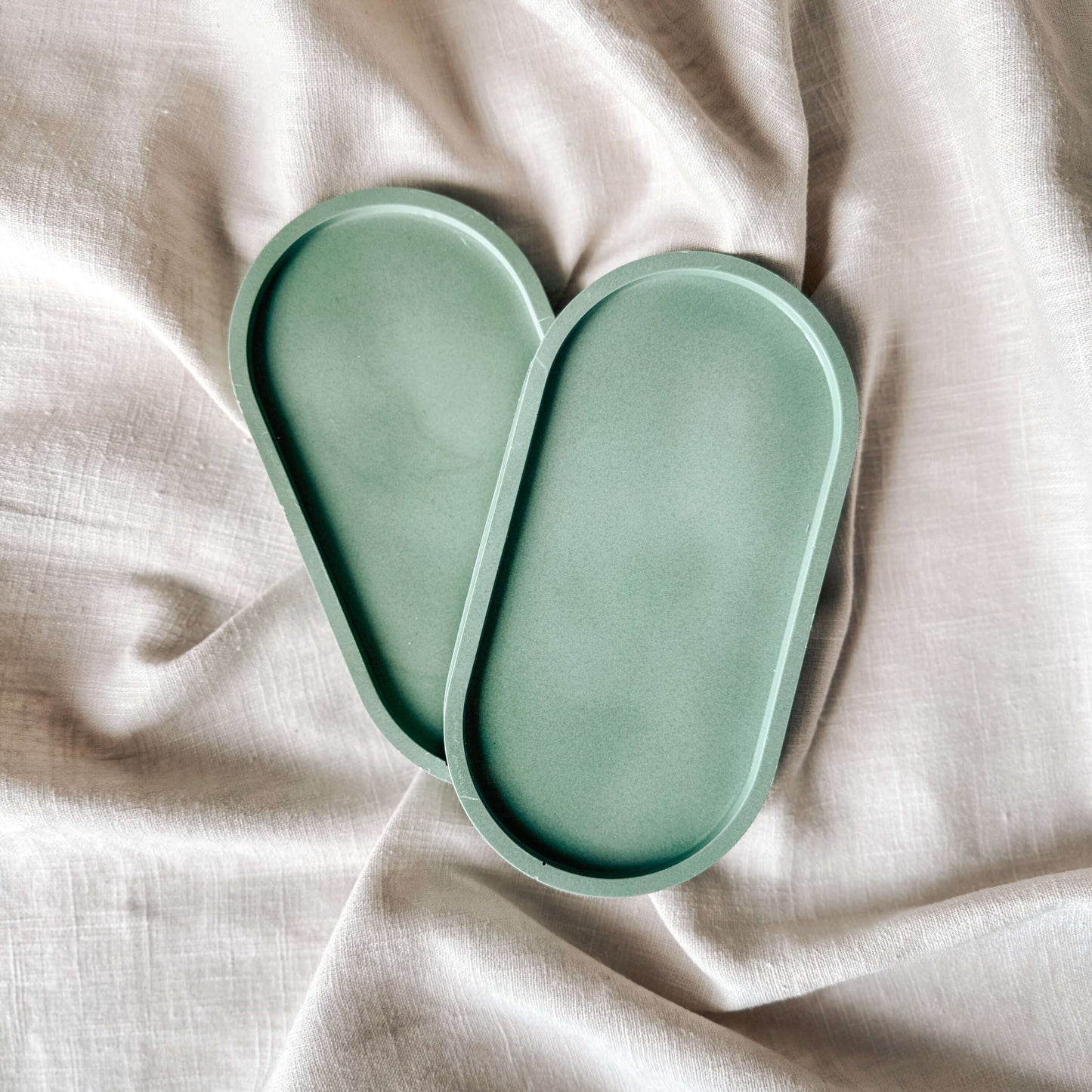 Base Decorativa Oval | Verde Sálvia