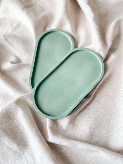 Base Decorativa Oval | Verde Sálvia