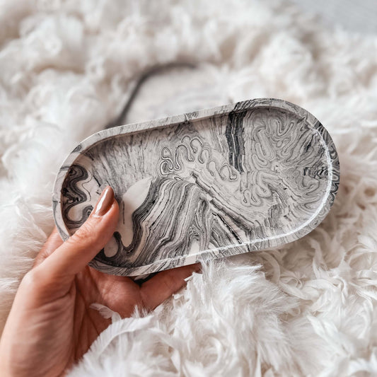 Base Decorativa Oval | Mármore