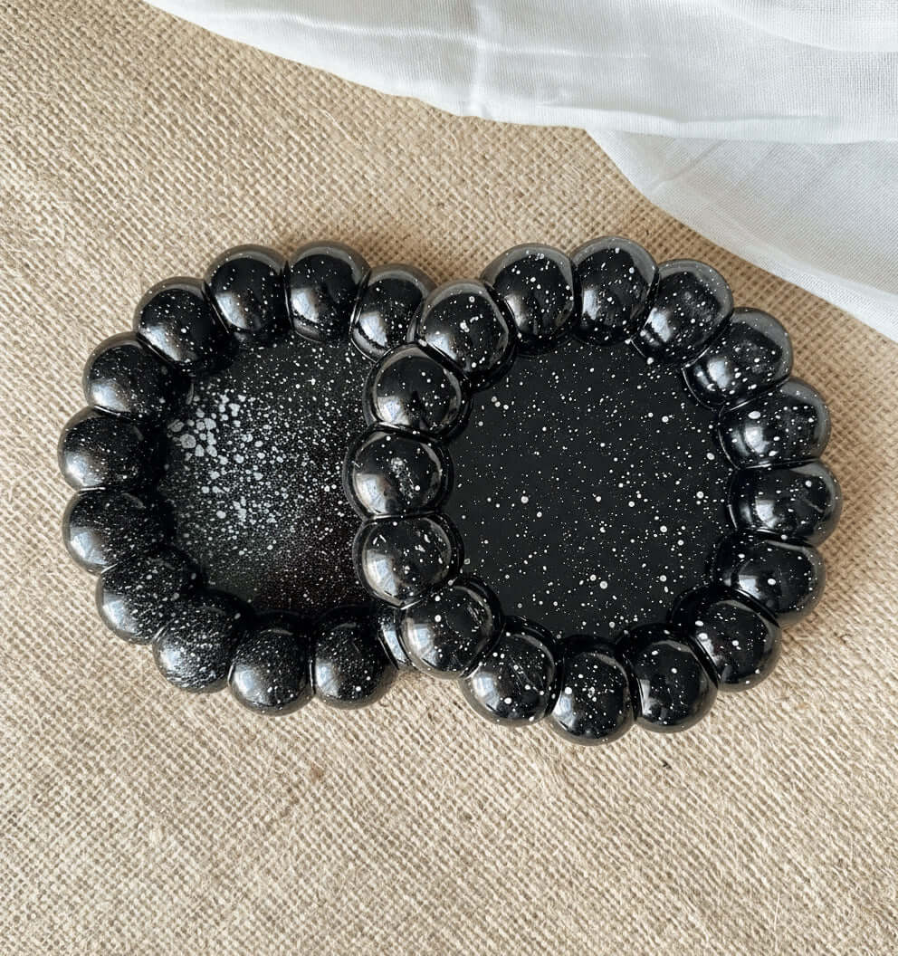 Base Decorativa Bubbles | Preto Salpicado
