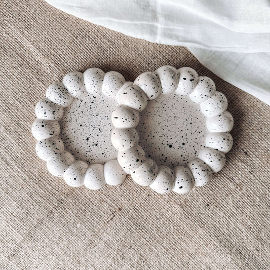 Base Decorativa Bubbles | Branco Salpicado