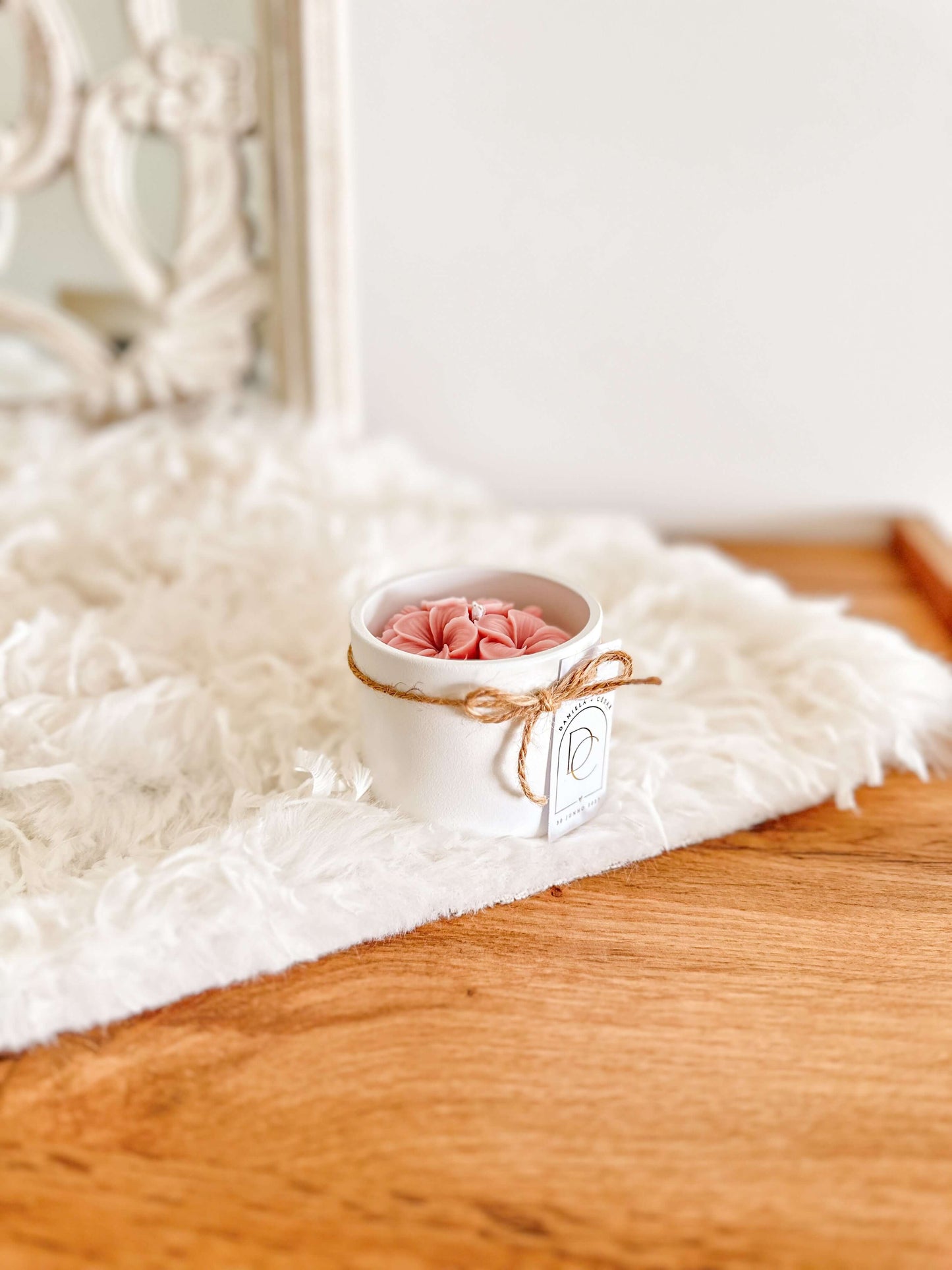 Vela Hortênsia Rosa |  Lembrança de Casamento, Batizado e Eventos | A partir de 8,93€