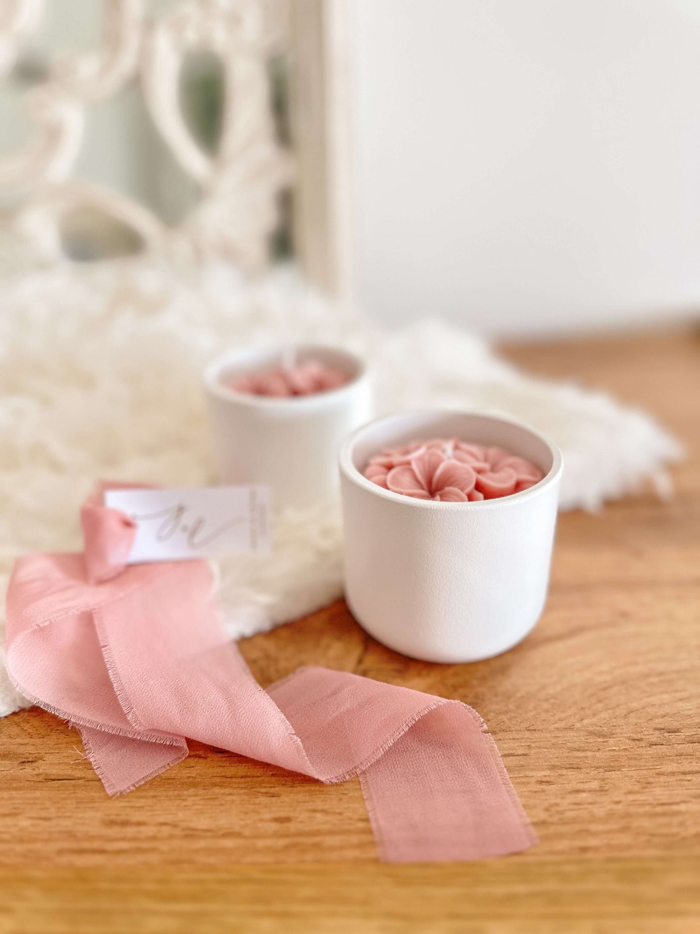 Vela Hortênsia Rosa |  Lembrança de Casamento, Batizado e Eventos | A partir de 8,93€