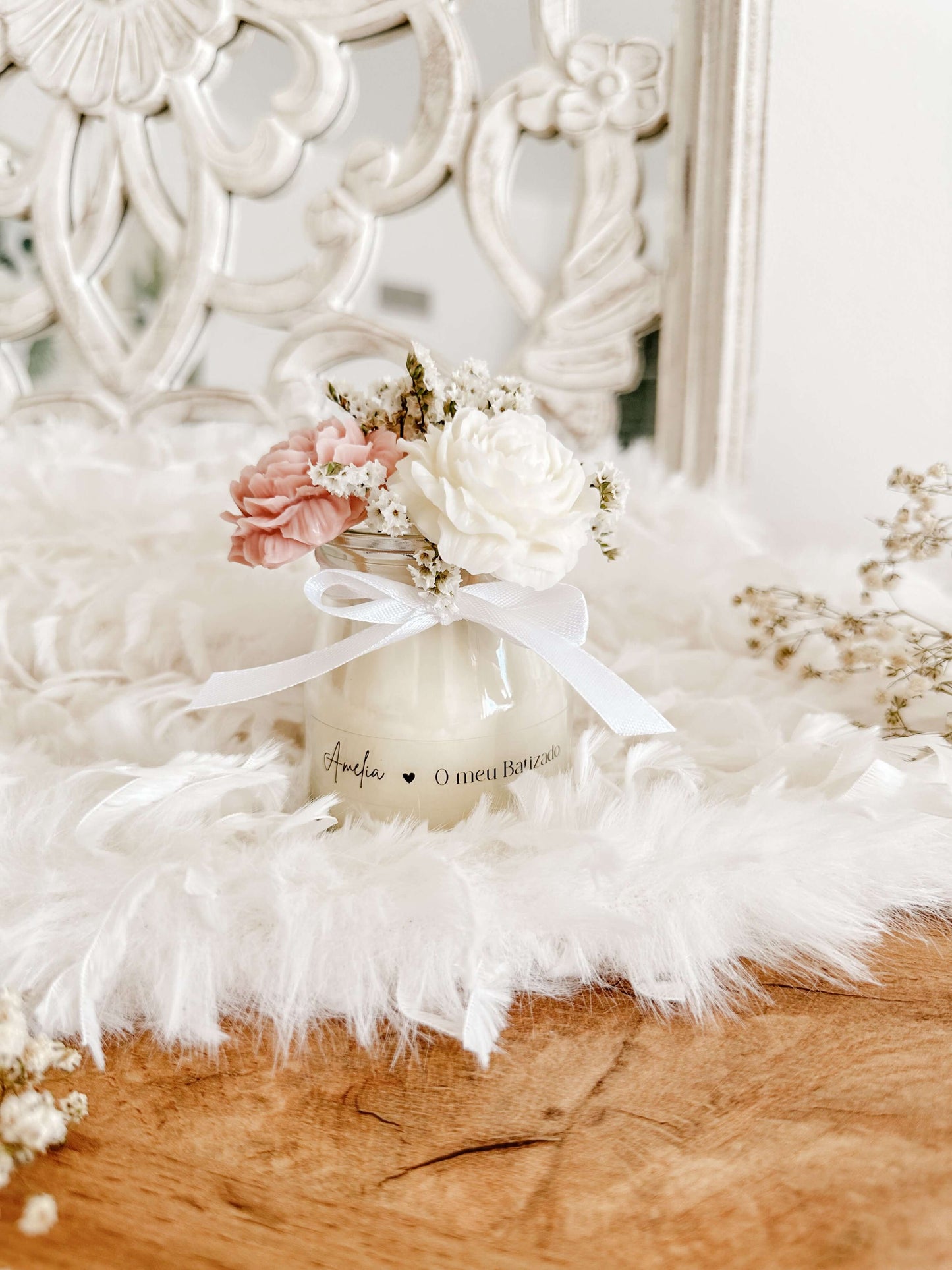 Vela Arranjo de Flores |  Lembrança de Casamento, Batizado e Eventos | A partir de 7.42€