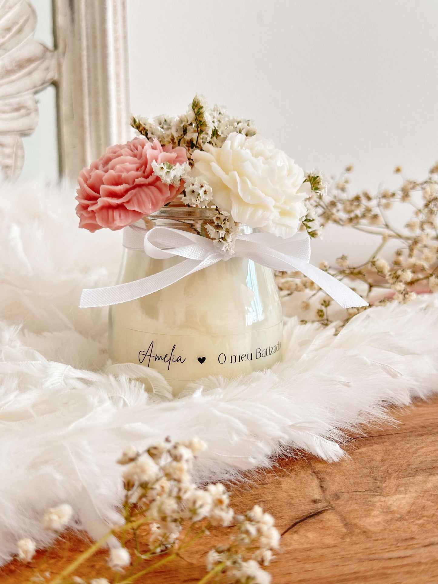Vela Arranjo de Flores |  Lembrança de Casamento, Batizado e Eventos | A partir de 7.42€