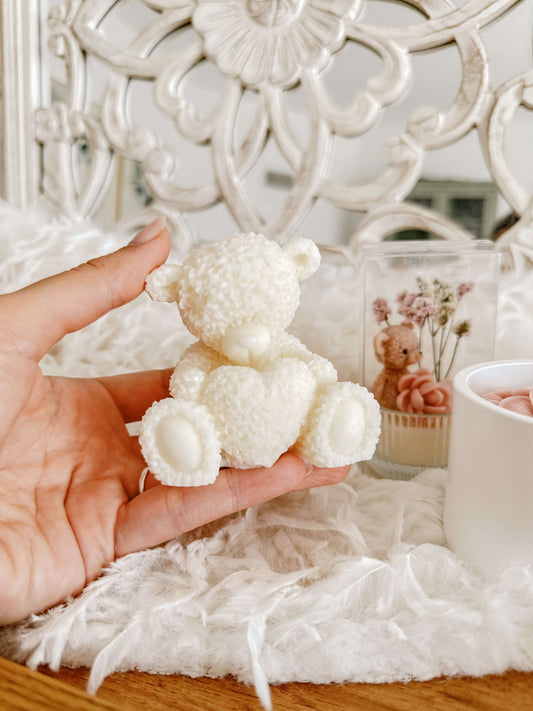Vela Aromática Ursinho Branco |  Lembrança de Batizado, Comunhões e Eventos | A partir de 4,43€