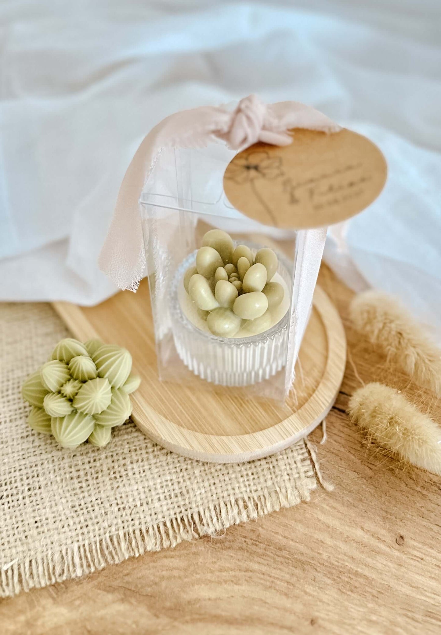 Mini Vela Suporte de Vidro | Cactos | Lembrança de Casamento, Batizado e Eventos | A partir de 2,62€
