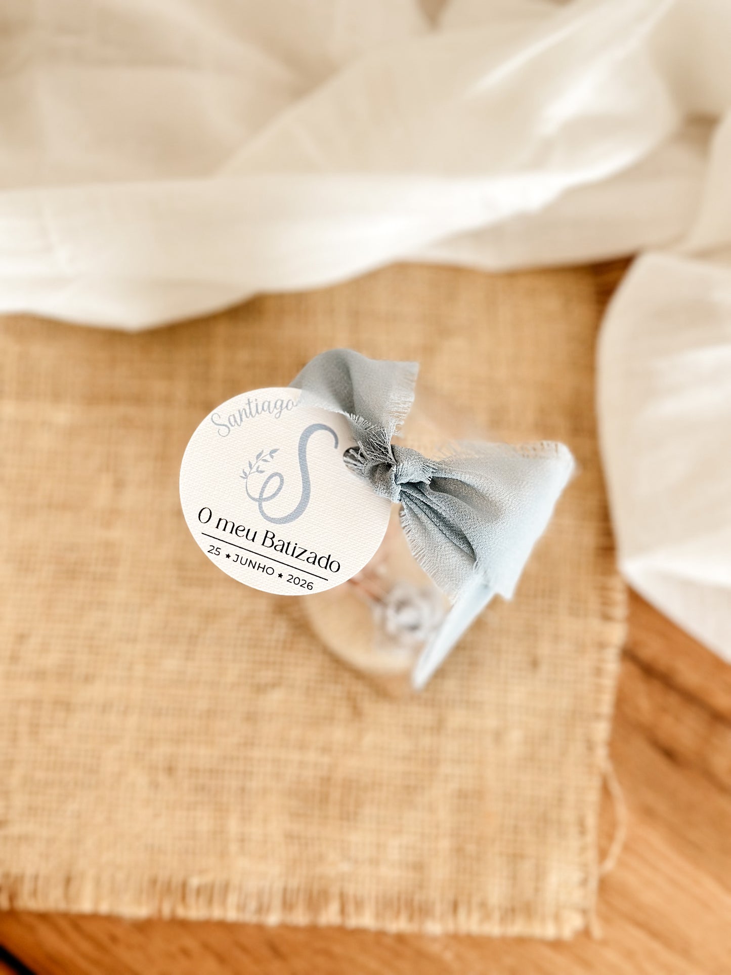 Mini Vela Ursinho e Nuvem Azul | Lembrança de Batizado ou Baby Shower | A partir de 3,38€