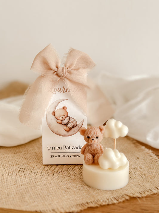 Mini Vela Ursinho e Nuvens | Lembrança de Batizado ou Baby Shower | A partir de 3,38€