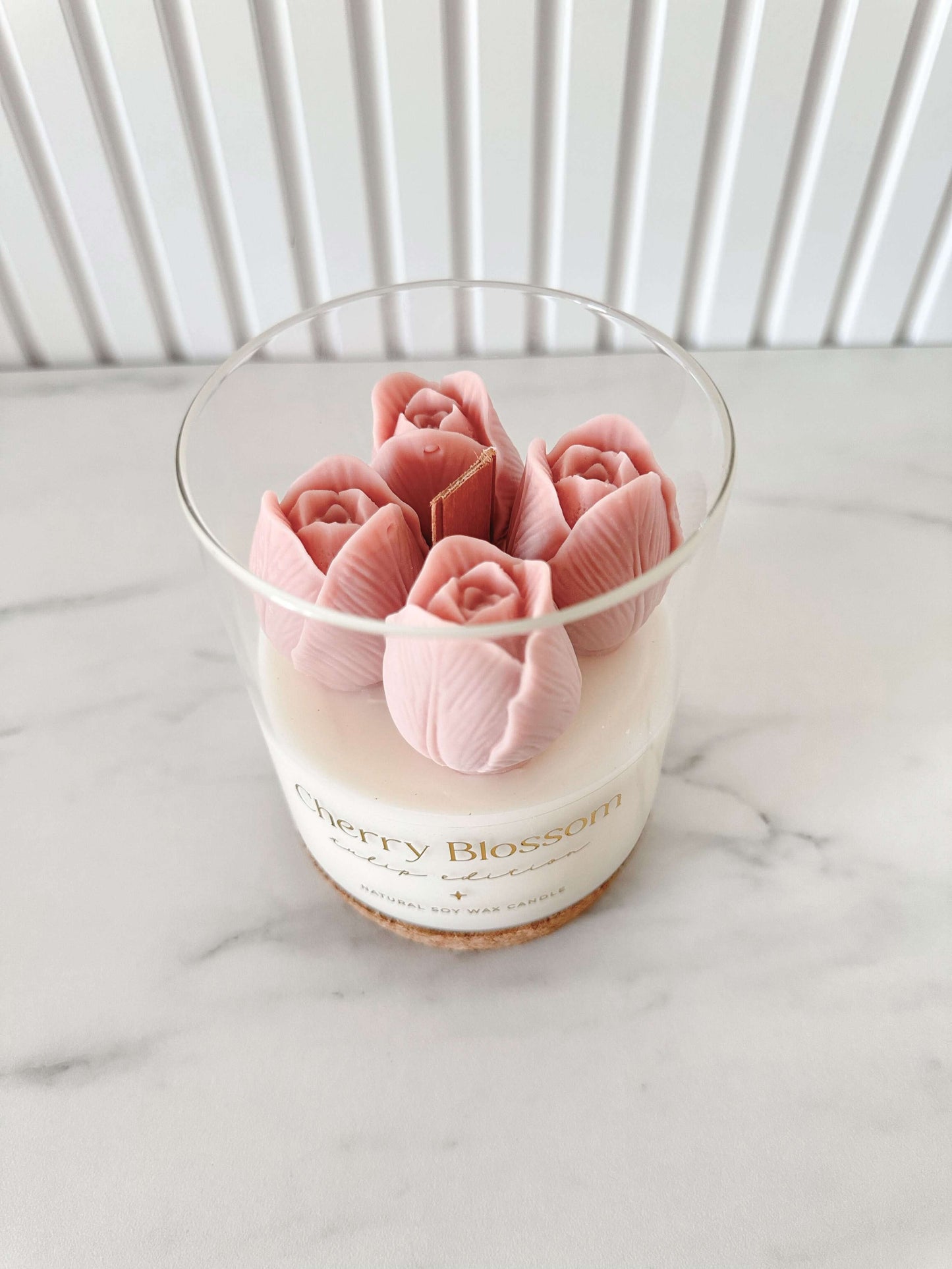 Vela Botânica | Tulipas Rosa | Cherry Blossom 400g