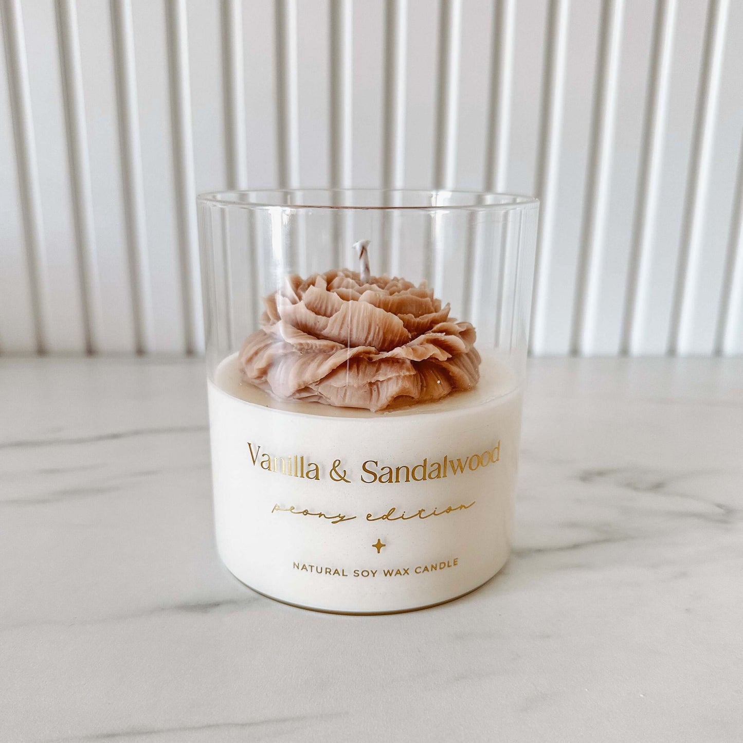 Vela Botânica | Peónia Bege | Vanilla & Sandalwood 400g