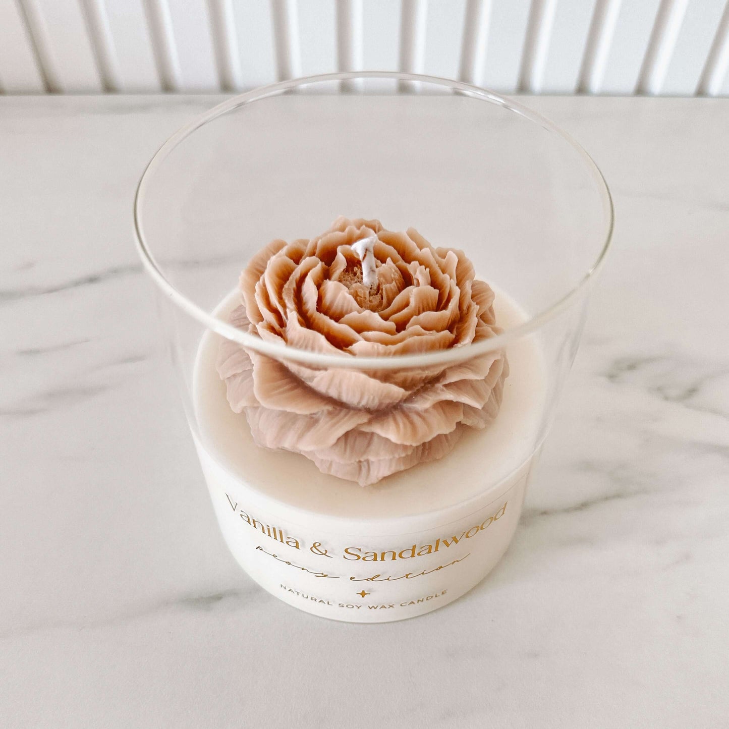 Vela Botânica | Peónia Bege | Vanilla & Sandalwood 400g