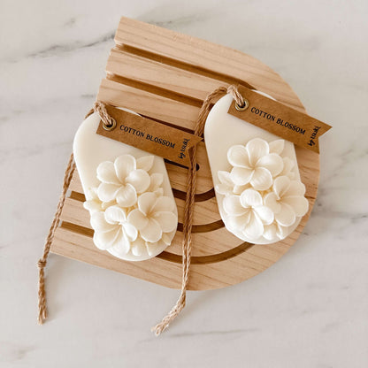 Set de 2 Pendentes de Cera Perfumada | Flor de Algodão