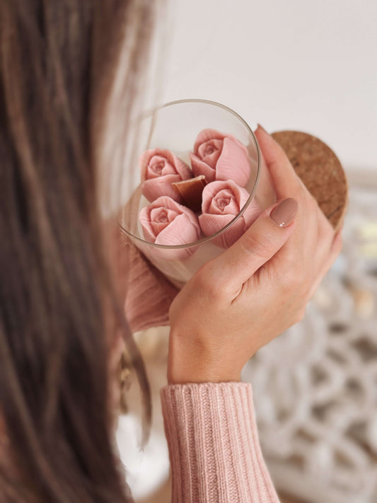 Vela Botânica | Tulipas Rosa | Cherry Blossom 400g