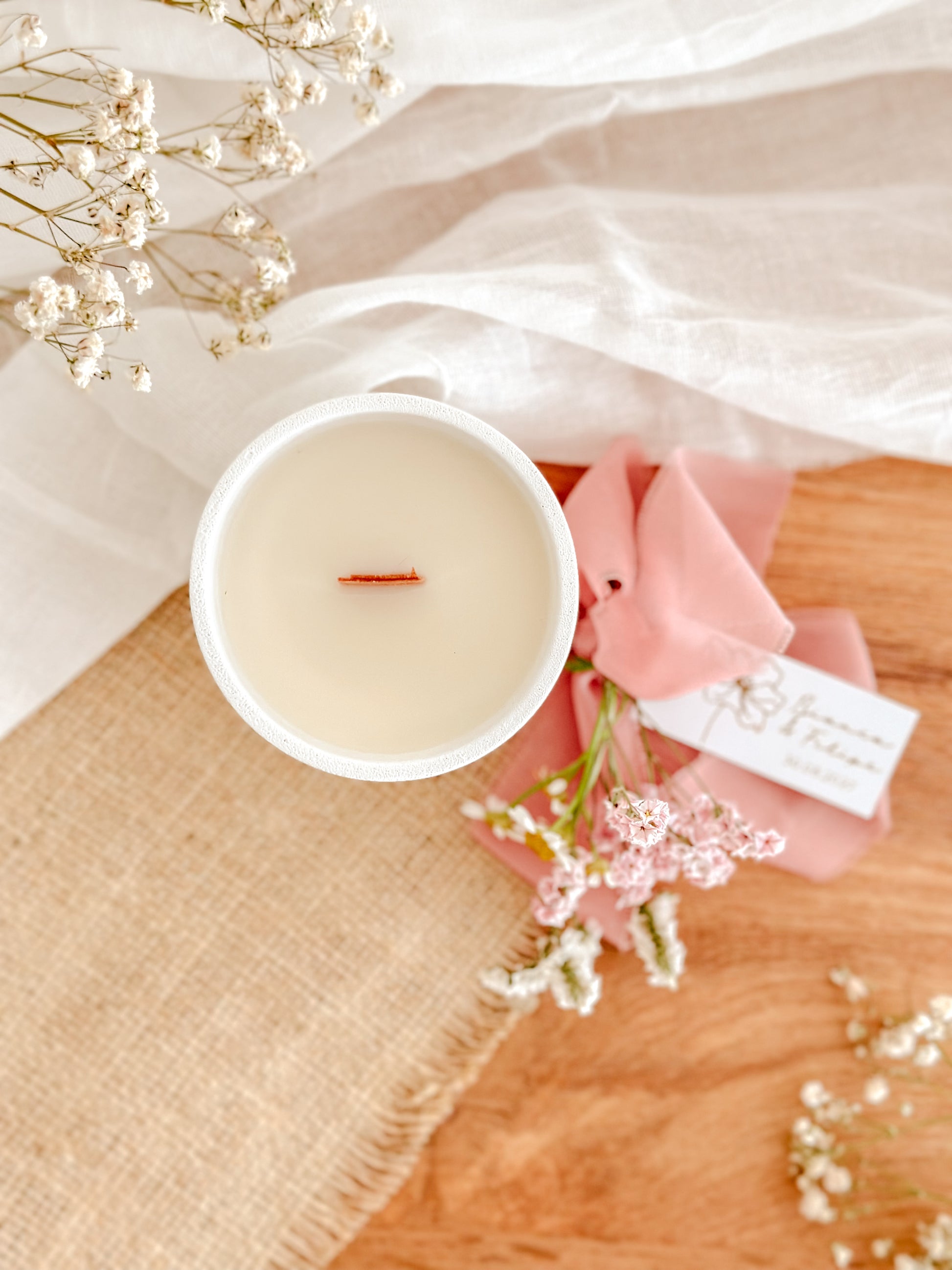 Vela Personalizada para Lembrança de Casamento, Batizado e Eventos | Copo de Cerâmica Branco