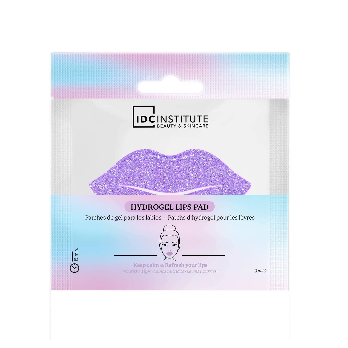 Máscara de Lábios Hidratante com Glitter - Lilás